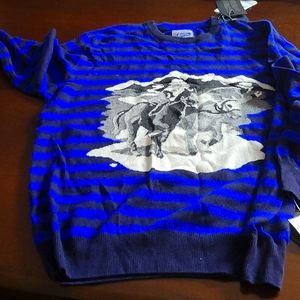 NWT Navy Men's Sweater Woool/ Cashmere Italy Gift